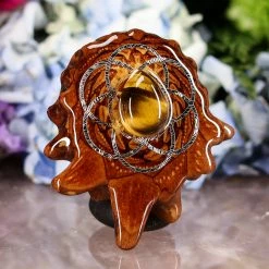 TEP Yellow Tiger's Eye With Silver Seed Of Life