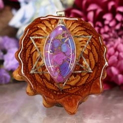 TEP Purple Mohave Turquoise With Gold Merkaba Pendants