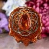 TEP Red Amber With Silver Seed Of Life