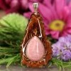 TEP Pendants Rhodochrosite Teardrop