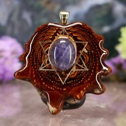 TEP Tanzanite With Gold Merkaba Pendants