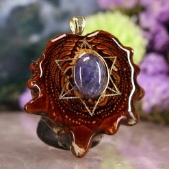 TEP Tanzanite With Gold Merkaba Pendants