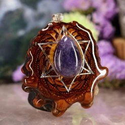 TEP Tanzanite With Silver Merkaba Pendants