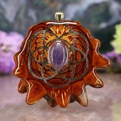 TEP Tanzanite With Gold Seed Of Life Pendants