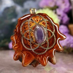 TEP Tanzanite With Gold Seed Of Life Pendants