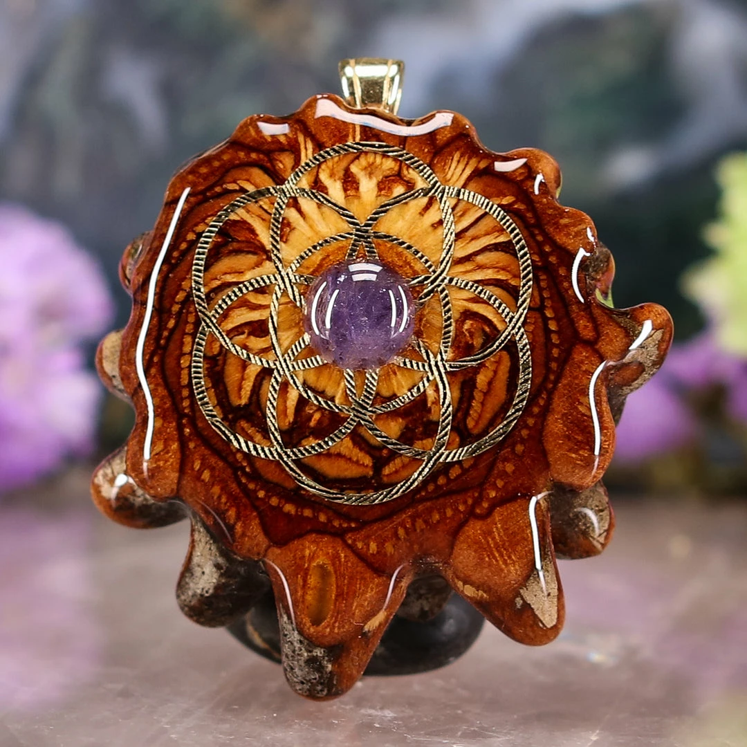 TEP Tanzanite With Gold Seed Of Life 3 TEP Tanzanite With Gold Seed Of Life