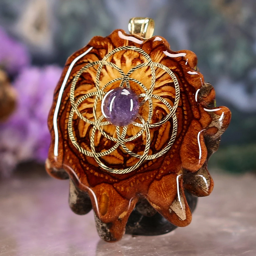 TEP Tanzanite With Gold Seed Of Life 4 TEP Tanzanite With Gold Seed Of Life