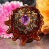 TEP Amethyst With Gold 64 Star Tetrahedron