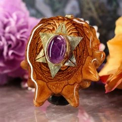 TEP Amethyst With Gold Reverse Merkaba