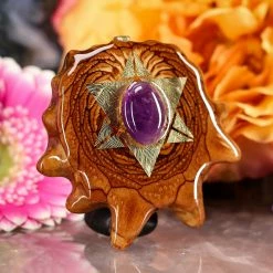 TEP Amethyst With Gold Reverse Merkaba