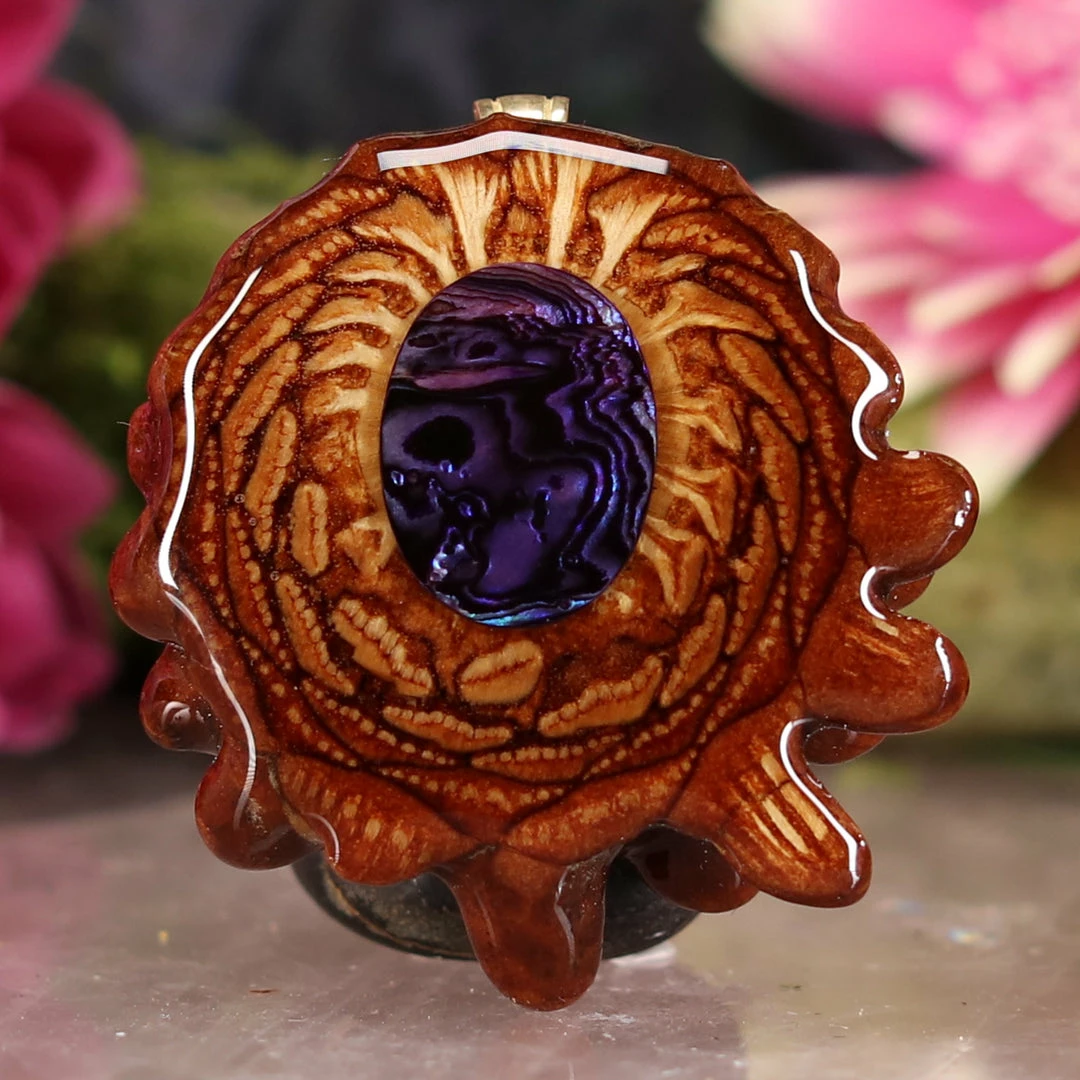 TEP Purple Paua Shell Pendants 3 TEP Purple Paua Shell Pendants