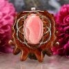 TEP Rhodochrosite With Silver Seed Of Life Pendants
