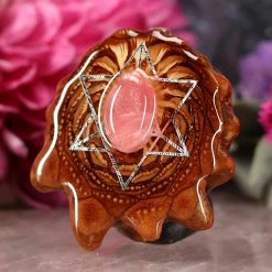 TEP Pendants Rhodochrosite With Silver Merkaba 6 TEP Pendants Rhodochrosite With Silver Merkaba