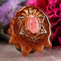 TEP Pendants Rhodochrosite With Silver Merkaba 7 TEP Pendants Rhodochrosite With Silver Merkaba