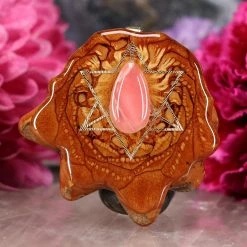 TEP Rhodochrosite With Gold Merkaba