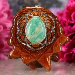 TEP Variscite With Silver Seed Of Life