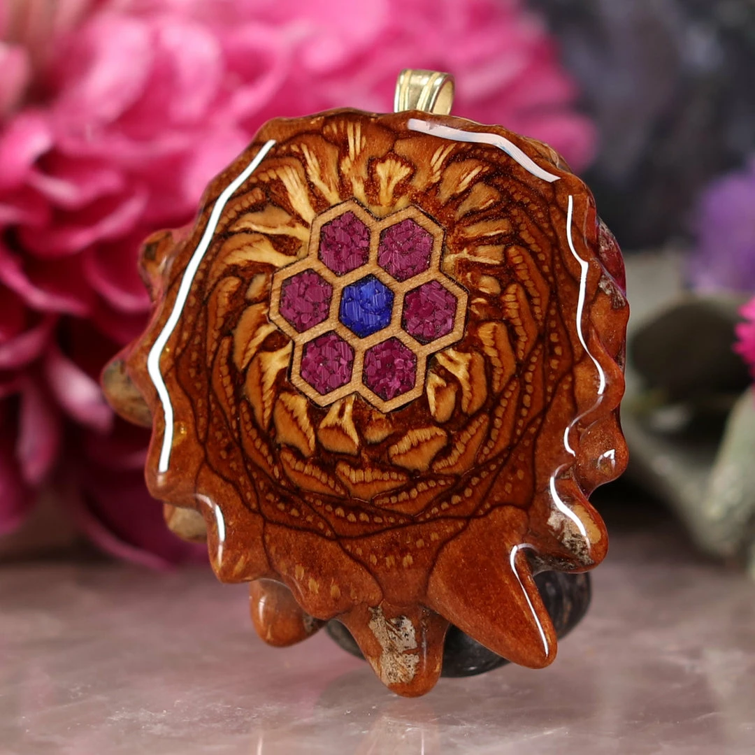 TEP Cosmic Honeycomb Pendants 4 TEP Cosmic Honeycomb Pendants