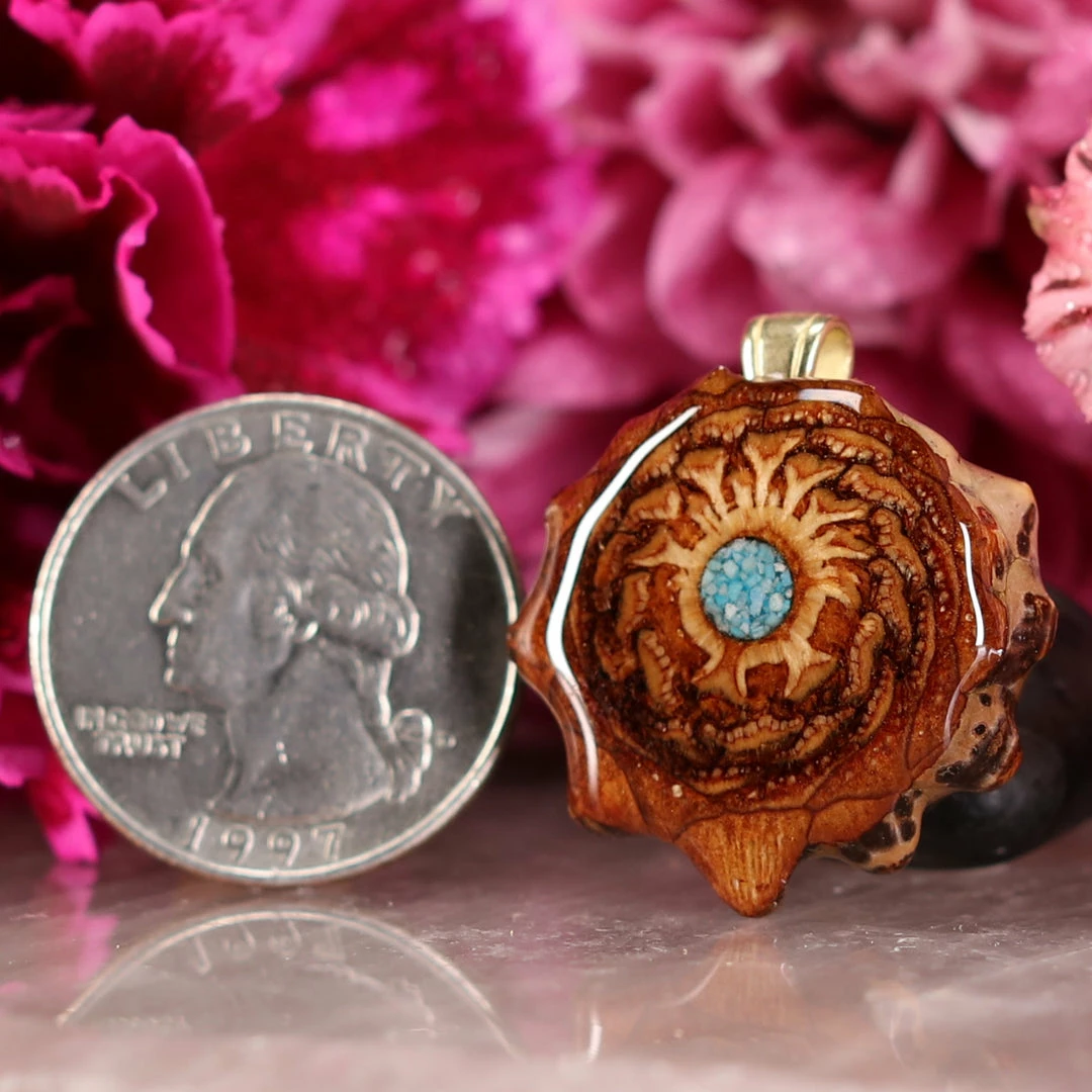 TEP Pendants Crushed Turquoise (Glows) 4 TEP Pendants Crushed Turquoise (Glows)