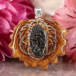 TEP Moldavite With Silver Seed Of Life