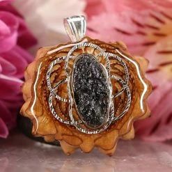 TEP Moldavite With Silver Seed Of Life