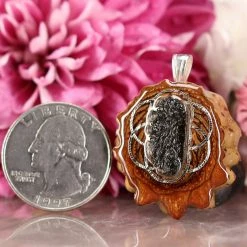 TEP Moldavite With Silver Seed Of Life Pendants