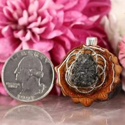 TEP Pendants Moldavite With Silver Seed Of Life