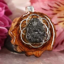 TEP Pendants Moldavite With Silver Seed Of Life 7 TEP Pendants Moldavite With Silver Seed Of Life