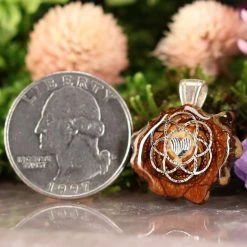 TEP Natural With Silver Heart Of Life Pendants 6 TEP Natural With Silver Heart Of Life Pendants