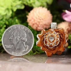 TEP Pendants Natural With Silver Heart Of Life