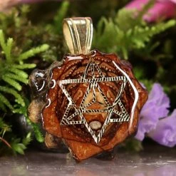 TEP Natural With Gold Merkaba 7 TEP Natural With Gold Merkaba