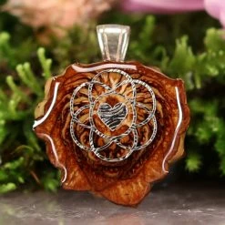 TEP Pendants Natural With Silver Heart Of Life