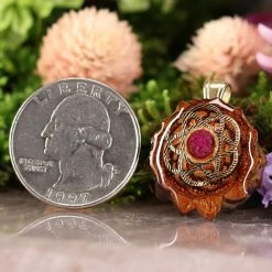 TEP Crushed Sugilite (Glows) With Gold Seed Of Life