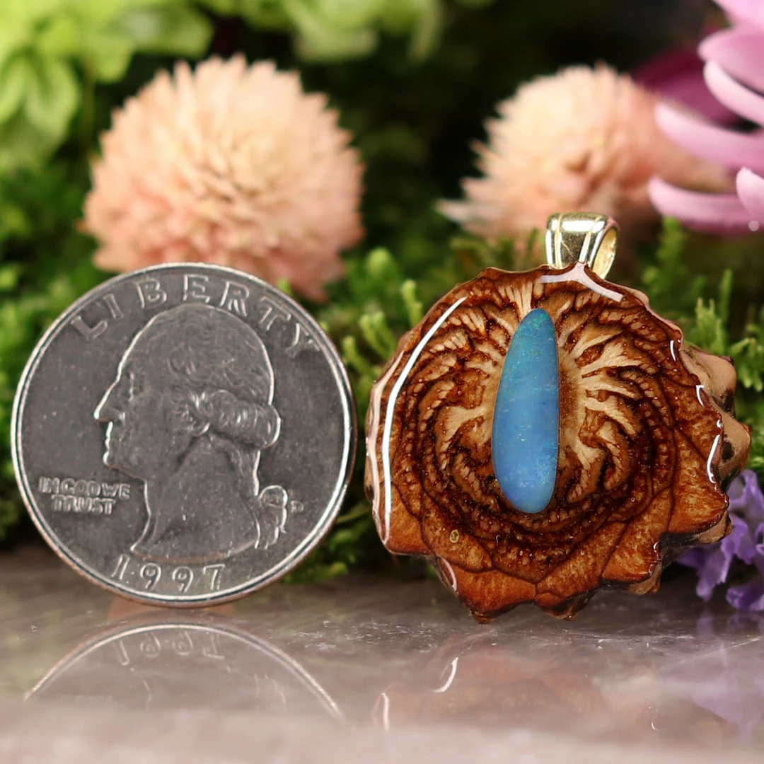 TEP Australian Blue Opal Pendants 4 TEP Australian Blue Opal Pendants