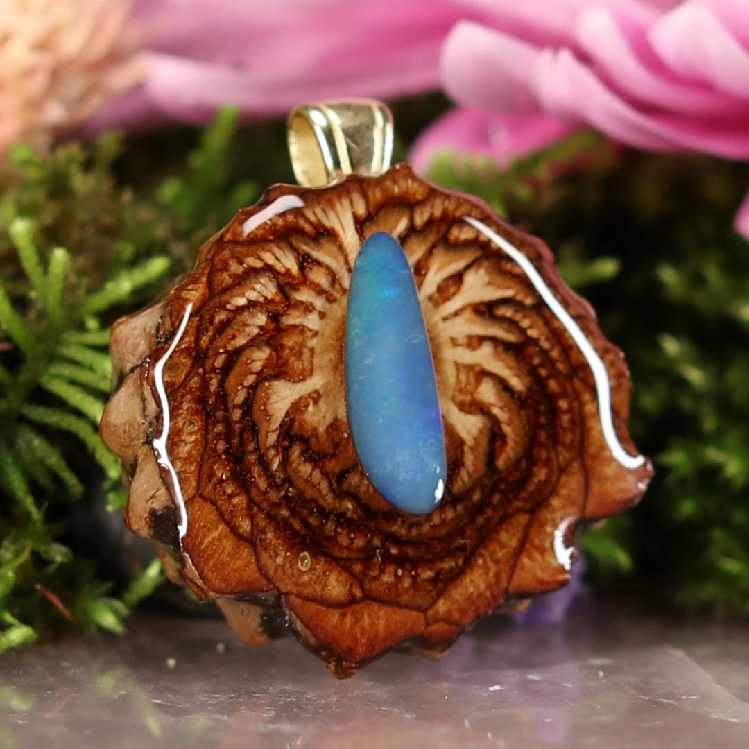 TEP Australian Blue Opal Pendants 5 TEP Australian Blue Opal Pendants