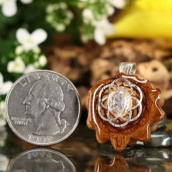 TEP Moonstone With Silver Seed Of Life