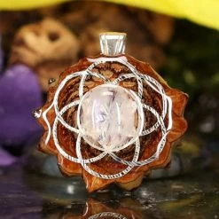 TEP Moonstone With Silver Seed Of Life