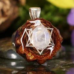 TEP Moonstone With Silver Merkaba Pendants 7 TEP Moonstone With Silver Merkaba Pendants