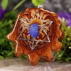 TEP Australian Blue Opal With Silver Merkaba