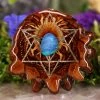 TEP Pendants Australian Blue Opal With Gold Merkaba