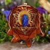 TEP Pendants Australian Blue Opal With Gold Merkaba