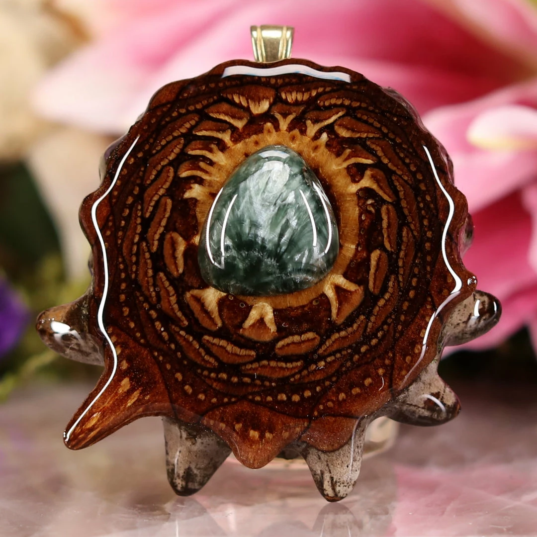 TEP Pendants Seraphinite 3 TEP Pendants Seraphinite