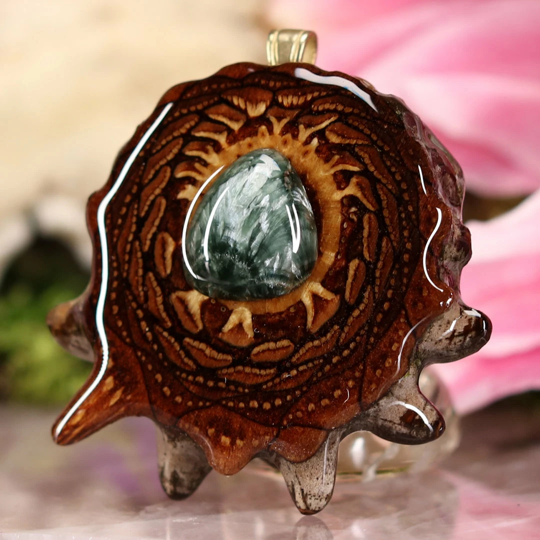 TEP Pendants Seraphinite 4 TEP Pendants Seraphinite