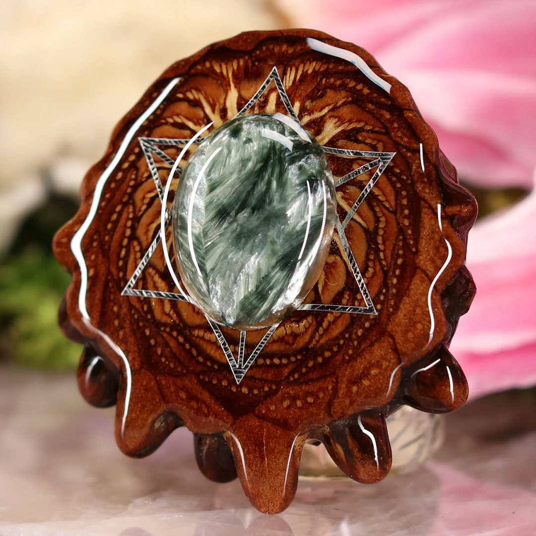 TEP Seraphinite With Silver Merkaba 4 TEP Seraphinite With Silver Merkaba