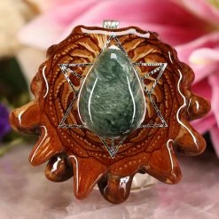 TEP Pendants Seraphinite With Silver Merkaba