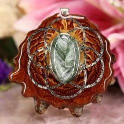 TEP Seraphinite With Silver Seed Of Life Pendants