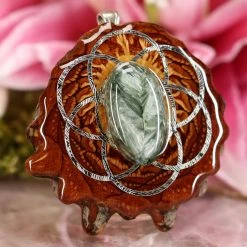 TEP Seraphinite With Silver Seed Of Life Pendants