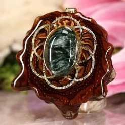 TEP Pendants Seraphinite With Gold Seed Of Life