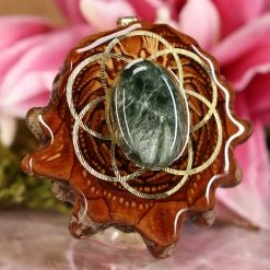 TEP Seraphinite With Gold Seed Of Life Pendants