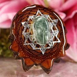 TEP Seraphinite With Silver 64 Star Tetrahedron