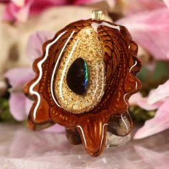 TEP Pendants Orgonite With Ammolite And Back Om